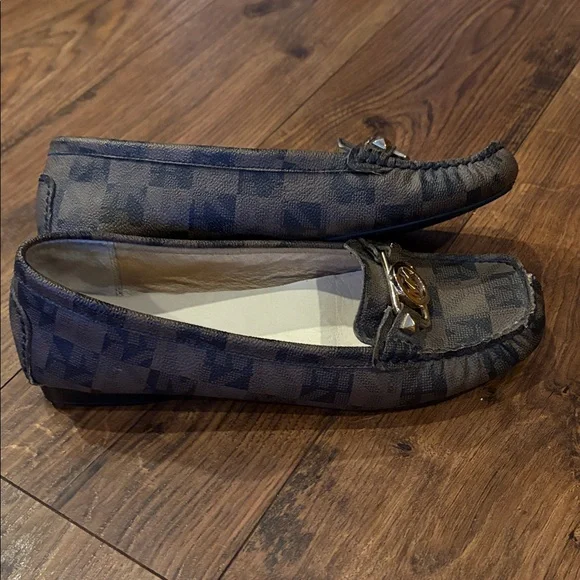 Michael Kors Checkered Brown Loafers - Picture 7 of 12